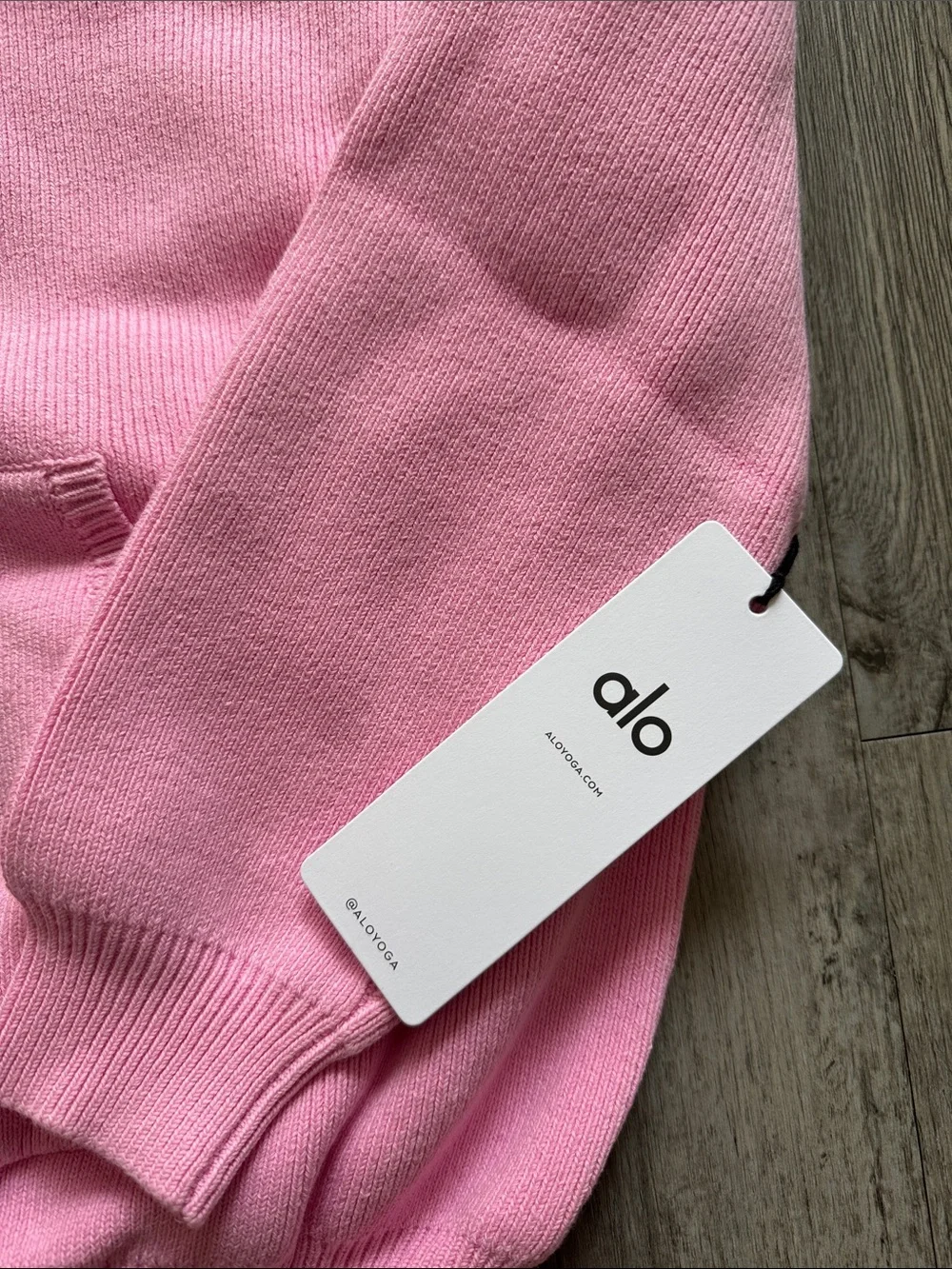ALO Yoga Women's Pink Hooded Scholar- limited addition color Sweet Pink